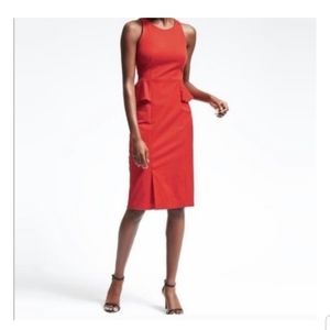 Banana Republic peplum waist midi dress